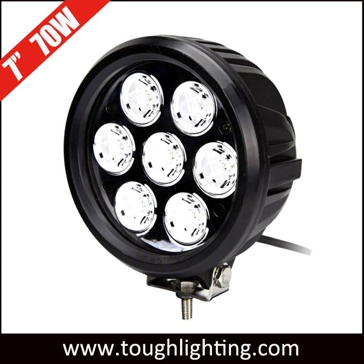 12V 24V 7 Inch 70W Spot Flood Beam LED Driving Headlights for Truck SUV Atvs