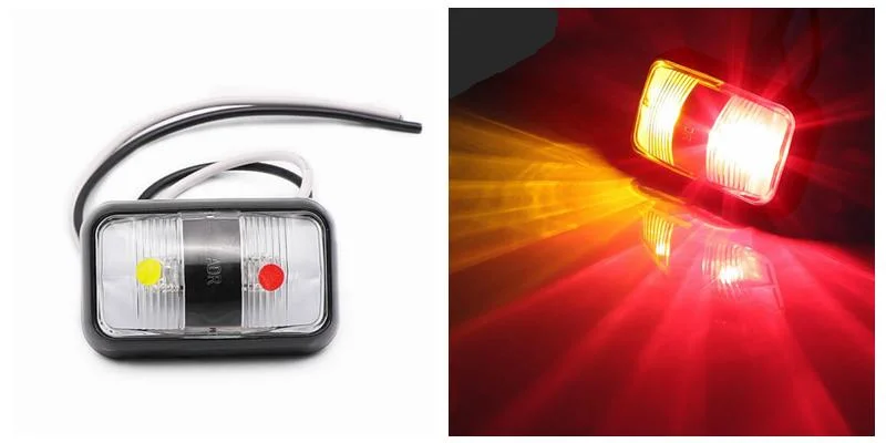 Amber Red 12V/24V LED Side Marker Warning Light Truck Car Light