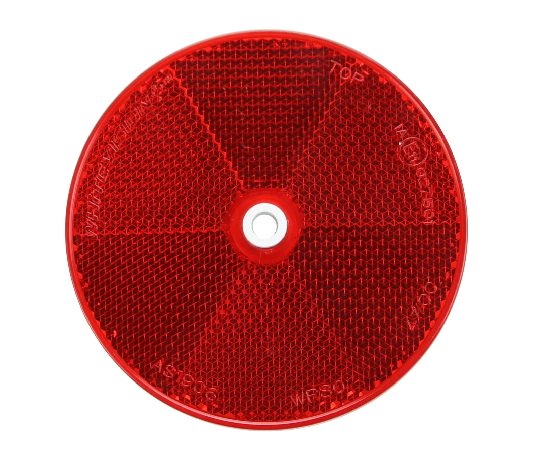 Reflective Round Reflex Plastic Reflector with Hole