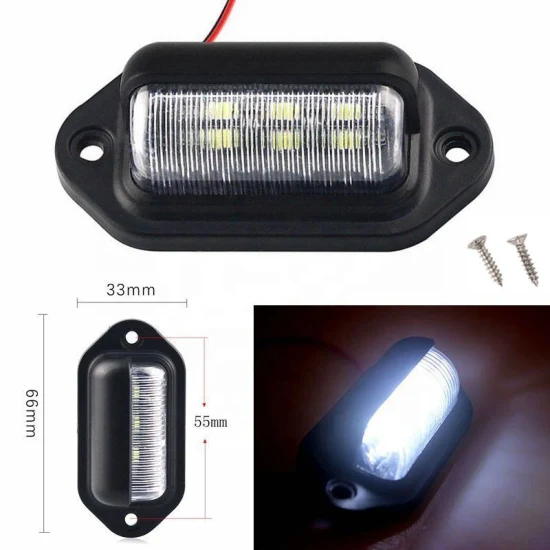 12V 6 LED ナンバープレートライトトランクスイッチ SUV バントラックトレーラーテールライトリア警告灯車の電球アクセサリー