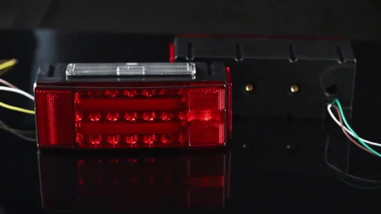 水中 LED トレーラーライトキット超高輝度テールストップブレーキターンシグナルリアライセンスプレート RV トラックキャンピングカーバンマリン長方形 LED トレーラーライトキット