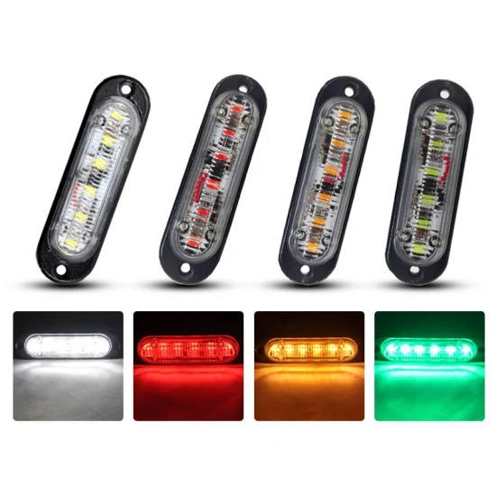 自動交換部品 6 ワット楕円形レッドアンバー LED サイド マーカー ライト トラック トレーラー用